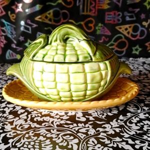 Vintage corn sugar bowl